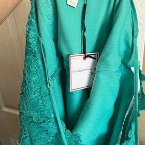 Lace turquoise mother of the bride